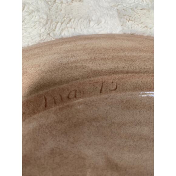 Vintage 1975 Ceramic Hand Painted Platter Mushrooms Acorns Leaves - Picture 8 of 9